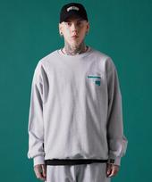 Upper Strop [Up9006] Authentic Logo Sweatshirt Melange Gray L