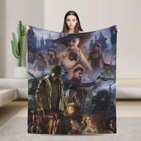 Resident Evils Village Blankets Quality Soft Warm Throw Blanket Autumn Boy Girl Living Room Aesthetic Bedspread Size: 75*100cm, Weight: 230 GSM