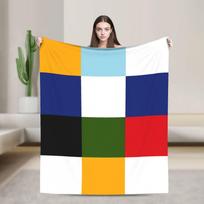 Palette Color Warm Blanket Fashion Picnic Throw Blanket Living Room Flannel Bedspread Sofa Bed Cover Size: 75*100cm, Weight: 230 GSM