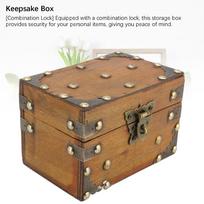 2pcs Charming Vintage Storage Box Combination Lock Decorative Storage Box  Jewelry Display