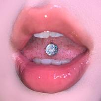 Tongue Barbell with Star Pattern, External Threading, 16mm Length 1.6mm Thick, One Size balta