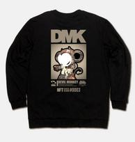 Doldol Dmk_Mtm_88 Graffiti Artist Devil Monkey Dmk Nft Character Long-Sleeve Sweatshirt Long Sleeve Light Gray/L