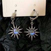 Moonlight Stone Sun Drop Earrings For Men Women Gothic Punk Vintage Y2K Cool Goth Grunge Jewelry Accessories 2024 New Fashion
