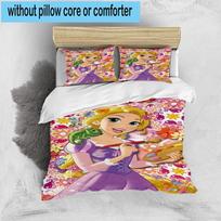 1PC Princess Rapun-zel 3pcs Bedding,Including 1pc Duvet Cover And 2pcs Pillowcases Perfect for Christmas,Ideal for Bedroom, Dormitory 135cm*200cm