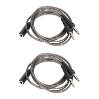 2PCS Noise Reduction Headphone Splitter 3.5mm Female To Dual Male Mic Earphone Splitter  for Laptop 2PCS