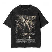 Silent Hill Washed T Shirt Streetwear Hip Hop Vintage T-Shirts Horror Movie Game Tees Tops Men Women Cotton Harajuku Printed S įvairiaspalvis