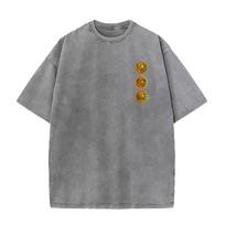 Anime Jojo's Bizarre Adventure Steel Ball Run Vintage Washed T Shirts Men Women Manga Casual T-shirts Male Oversized Streetwear S įvairiaspalvis