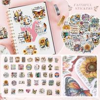 100 Scrapbook Stickers, Decorative Journal Planner Sticker Pack for DIY Crafts, Laptop, Bottles, Scrapbooking, Stickers for Teens Adults One Size balta