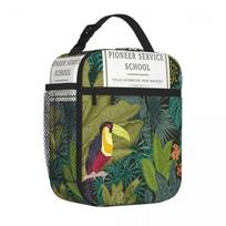 Bestselling Pioneer Service School (Jungle) Marble Print Bento Bag Nursery Food Food Cooler Bag One Size