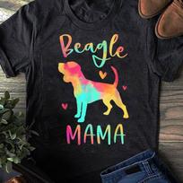 Beagle Mama Colorful Beagle Gifts Dog Mom T-Shirt - Gift for Dog Lovers - Funny Dog - Vintage Shirt 3XL