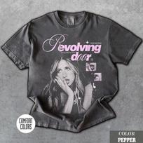 Retro 90's Comfort Colors Tate McRae Revolving Door T-Shirt, Pop Music Tour, Aesthetic Singer Graphic, Gift For Women and Man Unisex T-Shir S
