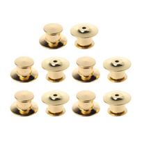 10 Pieces Metal Locking Pin Backs Round Pin Keepers Locking Clasps No Need Tools auksas