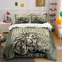 Motorcycle racer, Harley-Davidson. Bedding sets Duvet cover sets Duvet covers Pillowcases(1*Duvet Cover 2*Pillowcases without duvet insert) 135x200cm