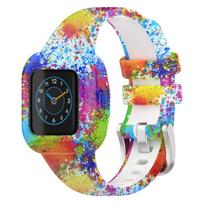For GarminFit JR3 Garmin Vivofit JR 3 Steel Buckle Printed Silicone Watch Band Easy Install Comfortable Adjustable Kids Strap EDA008302301A juoda