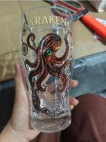 Kraken Black Spiced Rum 2026 Atlantis Whiskey Glass, Octopus Nautical Cocktail Tumbler, Bar Drinkware