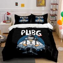 PUBG logo with soldier.  Bedding sets Duvet cover sets Duvet covers Pillowcases(1*Duvet Cover 2*Pillowcases without duvet insert) 135x200cm