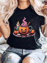 Halloween Pumpkin Spice Drink T-shirt XXXL