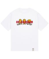 Graver [Unisex] 3 Smile Board Short Sleeve T-Shirt_White/Red Logo White_Red Logo/S