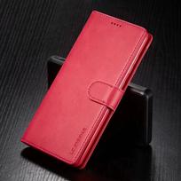 Leather Wallet Case for Xiaomi Poco X3 X4 X5 X7 M4 M3 15T 14T 12T 11T Pro NFC Flip Cover Redmi Note 14 12 11 11S 10S 9s 9 8 7 9T Xiaomi 11T (11T Pro) rožinė raudona spalva