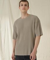 210 Edit Pleated Short Sleeve T-Shirt_Zd2Ts161_Beg Beg/100