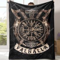 Viking Valhalla Pattern Blanket, Soft Warm ThrowBlanket Room Blanket WarmNap Blanket for Home Office Travel Cam Custom blankets Size: 75*100cm, Weight: 230 GSM