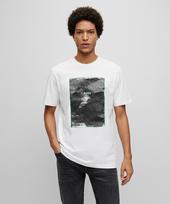 Boss Season Print Short Sleeve T-Shirt 50518900_100 Open White/L