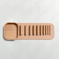 1Pc Multifunctional Washing and Drying Rack, Silicone Wall-Mounted Makeup Brush Drying Rack, Eyebrow Pencil and Eyeliner Storage Rack