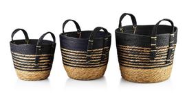 Bali Komplet 3 Koszy33X33X26/28X28X23/23X23X20Cm 33x33x26 cm, 28x28x23 cm, 23x23x20 cm smėlis