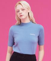 Mackie Half-Neck Viscose Knit Sky Blue Free