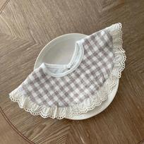 1 Pc Baby Bib for Girl Japanese Simplicity Ruffle Lace Floral Baby Saliva Towel for Newborn Girl Soft Cotton Baby Burp Clothes
