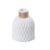 Modern Flower Vase Plastic Vase Flower Pot Basket Nordic Home Living Room Decoration Ornament Flower Arrangement white