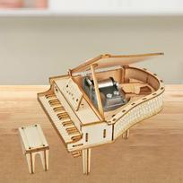 3D dėlionės suaugusiems, fortepijono muzikos dėžutė, mediniai dėlionių surinkimo žaislų modelių rinkiniai Style A