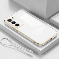 Luxury Plating Case for OPPO Reno 13 F 12 11 7 10 Pro A3 A98 A94 A78 A74 A58 A57 A54 A38 A16 Silicone Soft Shell with Lanyard Hand Rope For OPPO Reno13&Case & Strap balta