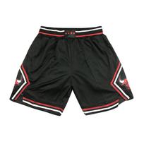 Bulls Retro Siuvinėti Raišteliais Trumpinti Krepšinio Šortai Treniruotėms L juoda