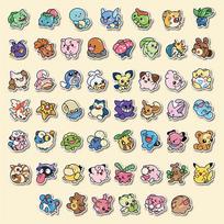 50vnt Kawaii Anime Pokemon Lipdukai Pikachu Lipdukai Pasidaryk pats Nešiojamam Kompiuteriui Bagažui Riedlentei Telefonui Animacinis Vaikų Žaislas Dovanų Lipdukai gray