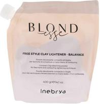 „Inebrya“ šviesinantys plaukų milteliai su neutraliais pigmentais ir „Blondesse“ moliu („Free Style Clay Lightener - Bayalage“) 400g