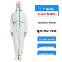 Disposable Protective Jumpsuit for Livestock and Spray Paint, Dustproof Non-Woven Isolation Gown