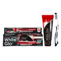WHITE GLO balinamoji dantų pasta su aktyvintąja anglimi ir soda MAXIMUM WHITE, 150 g