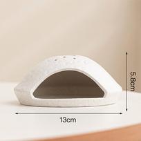 Ceramic Incense Burner for Palo Santo, White Sage, Cone Incense, Home Decor Ornament balta