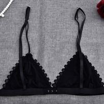 Thin Sexy Lace Bras Skin-Friendly Girls Adjustable Breathable Black And White Women Bikini Underwear KTB one size juoda