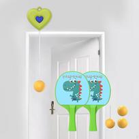 Adjustable Indoor Table Tennis Trainer for Effective Self-Practice green 2 Paddles white