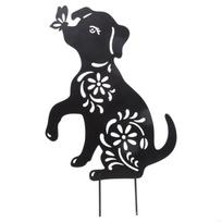 Y5JC 1/2Pcs Black Silhouettes Yard Stakes Animal Silhouettes Dog Stake Garden Stake