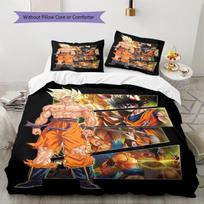Dragon Ball Super Raštų Lovatiesės, Antklodės Komplektas Antklodės Užvalkalas Pagalvės Užvalkalas Namų Gimtadienio Dovana (1 * antklodės užvalkalas + 2 * pagalvės užvalkalai, be šerdies) 135x200cm