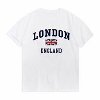 Londonas Anglija spausdinti sportiniai apvalios apykaklės trumpomis rankovėmis marškinėliai Vyrai moterys vasariniai madingi laisvalaikio trumpomis rankovėmis marškinėliai S