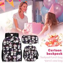 Schoolbags Primary School Cartoon Backpacks Children's Bags Large Capacity Backpacks One Size juoda