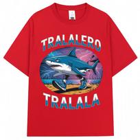 Tralalero Tralala Funny Shark Meme T Shirt Men Women Fashion Italian Brainrot Tshirts Casual Cotton Oversized Tshirt Streetwear S