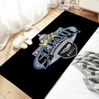 B-Buells Racing Motociklo Kilimas Garažo Kilimėlis Racing Šaunus Moto Eksponavimo Motociklo Eksponavimo Kilimėlis Koridoriaus Neslystantis Namų Dekoro Kilimas 40cm x 60cm