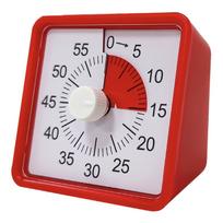 Visual Countdowns Timer Quiet 60 Minutes Feature Large Display for Kitchens Gym Timing Quiet Operation Durable Portable raudona