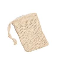 1-30 Pack Soap Exfoliating Bag, Natural Sisal Soap Saver Bag with Drawstring, Soap Saver Bag with Wooden Bead, Exfoliating Soap Bag for Shower Knot tie-1PC