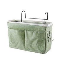 Bedside Storage Organizer for Remote Control Hanging Couch Bed Storage Holder Pockets Bedroom Storage Bag žalia